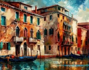 Venedig Fine Art Print on canvas 66x140 cm